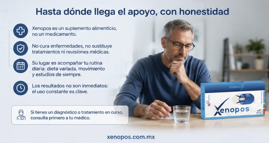 Xenopos — suplemento alimenticio en cápsulas